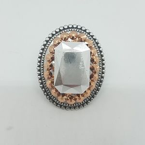 GASOLINE GLAMOUR Jewelry - Rosewater rhinestone fancy stone ring sample GASOLINE GLAMOUR Jewelry - Rosewater rhinestone fancy stone ring sample